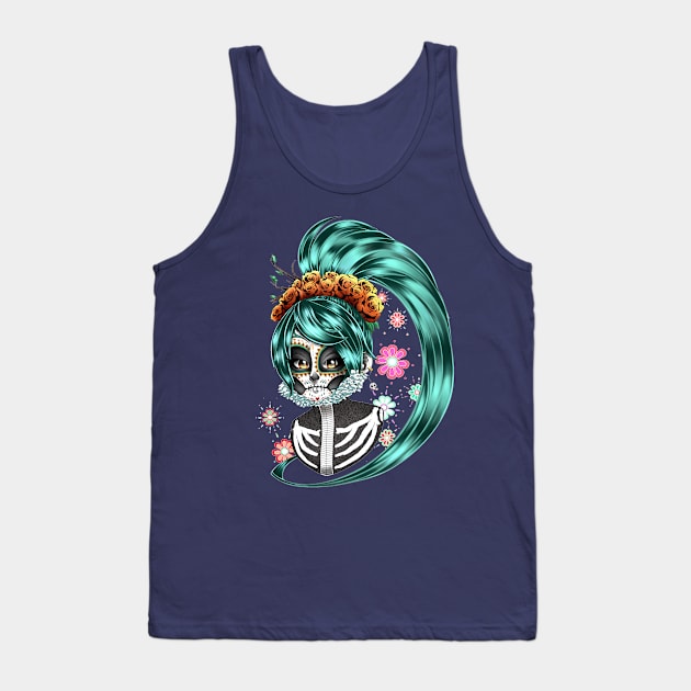 Los Muertos Turquoise Tank Top by sarahchibi